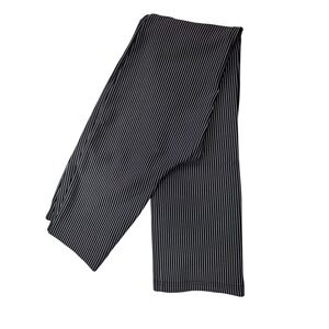 3 Suisses Pinstripe Pull On Pants Women's XS Black White Stretch Career Trousers